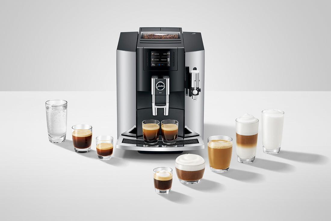 MACHINE A EXPRESSO FULL AUTOMATIQUE JURA E8 CHROME EB