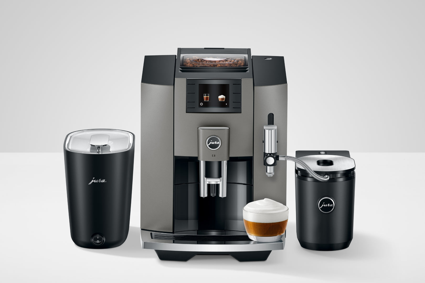 Jura E8 Automatic Coffee Machines 15271, 64Fl oz, Chrome